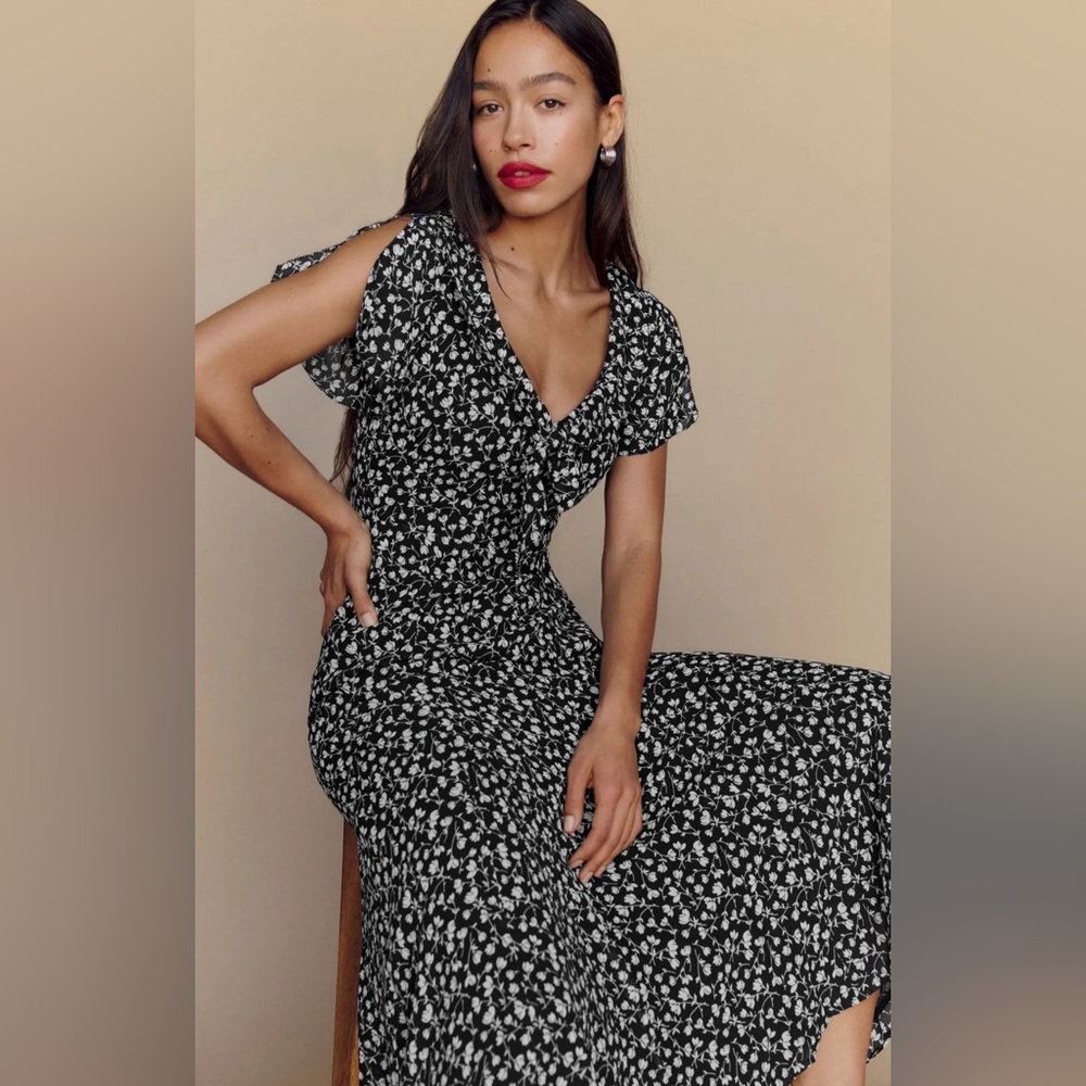 NWT Reformation Talleen Floral Midi Dress, 2 - Picture 3 of 14
